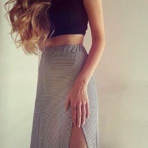Brandi Melville Guiliana Striped Maxi Skirt