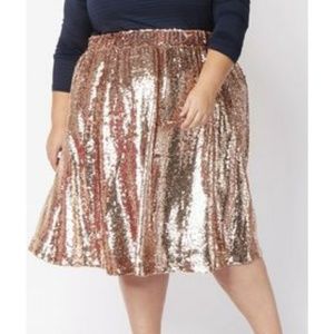 Rose Gold Sequin Skirt