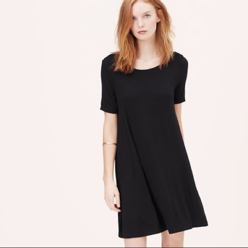 Loft Black T-Shirt Dress