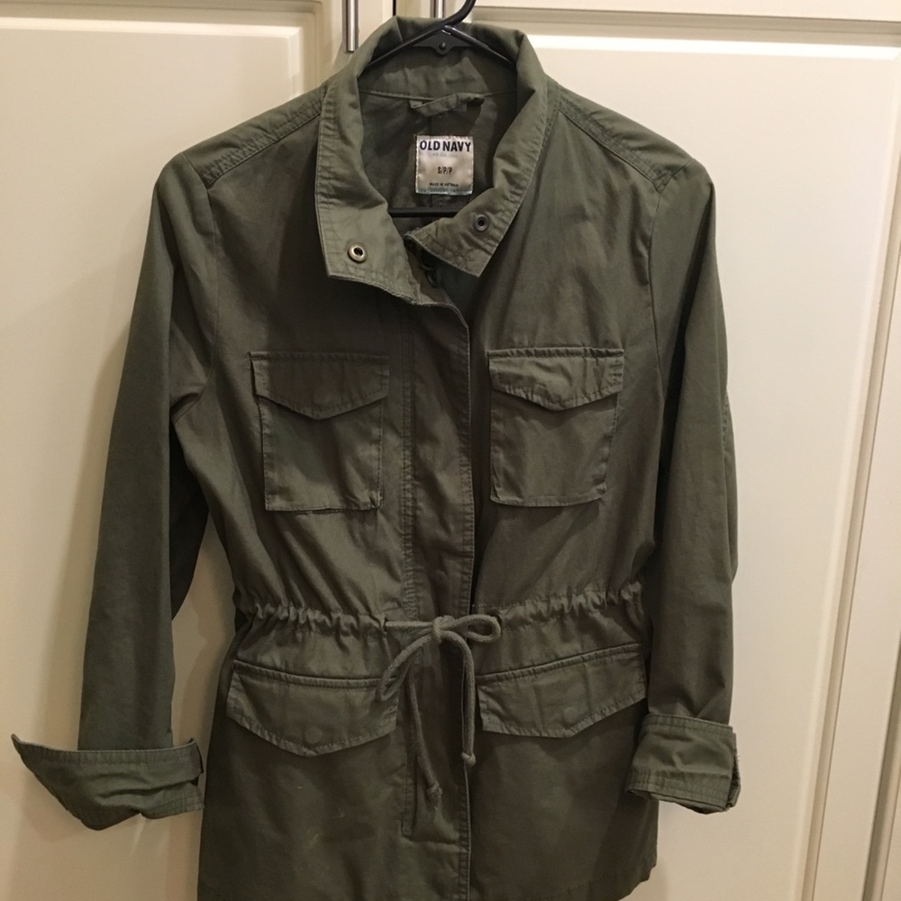 Army green anorak jacket, size small