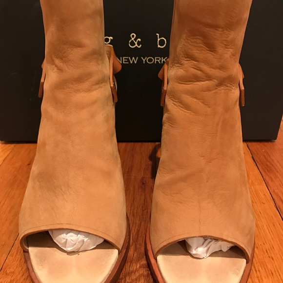 Rag & Bone "Wyatt" Peep Toe Sandal Bootie - Picture 3 of 5