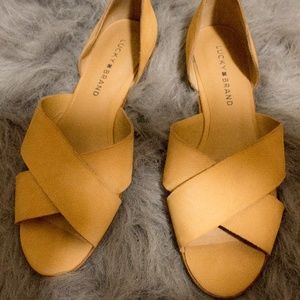 Criss-Cross Lucky Brand Sandals (Never Worn)