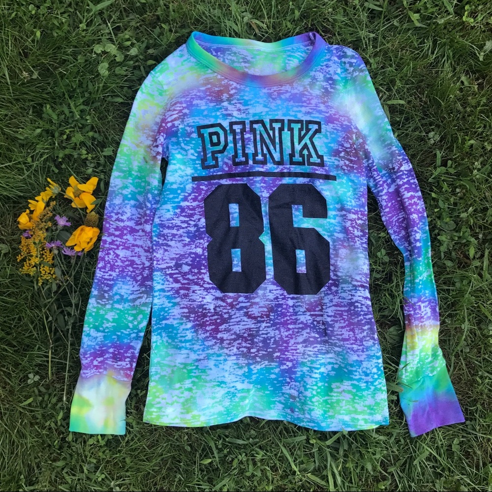 Pink Victoria's Secret tie dye shirt