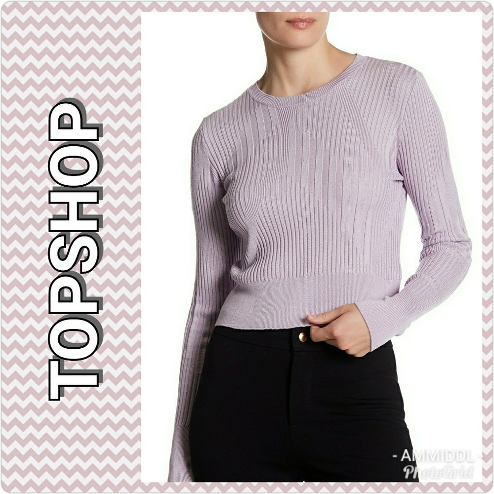 ⬇️$ALE🆕CUTABOUT RIBBED CROPPED SWEATER