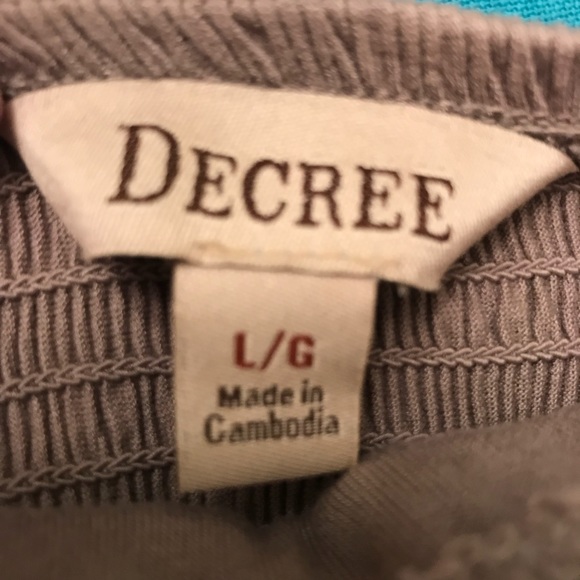 Decree brown strapless top w ruffled pink bottom - Picture 3 of 3