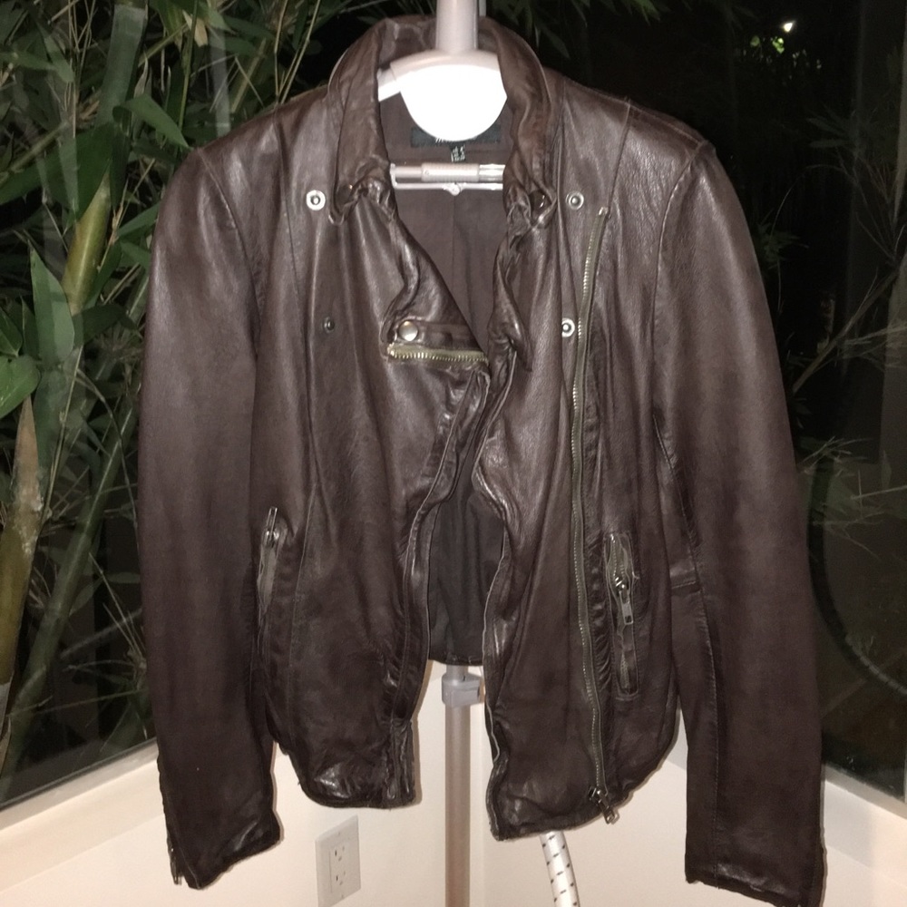 Muubaa brown leather jacket