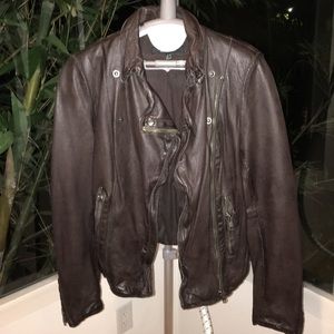 Muubaa brown leather jacket