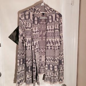 🍁🍂 Miami Cardigan- Dull Blue & Oatmeal