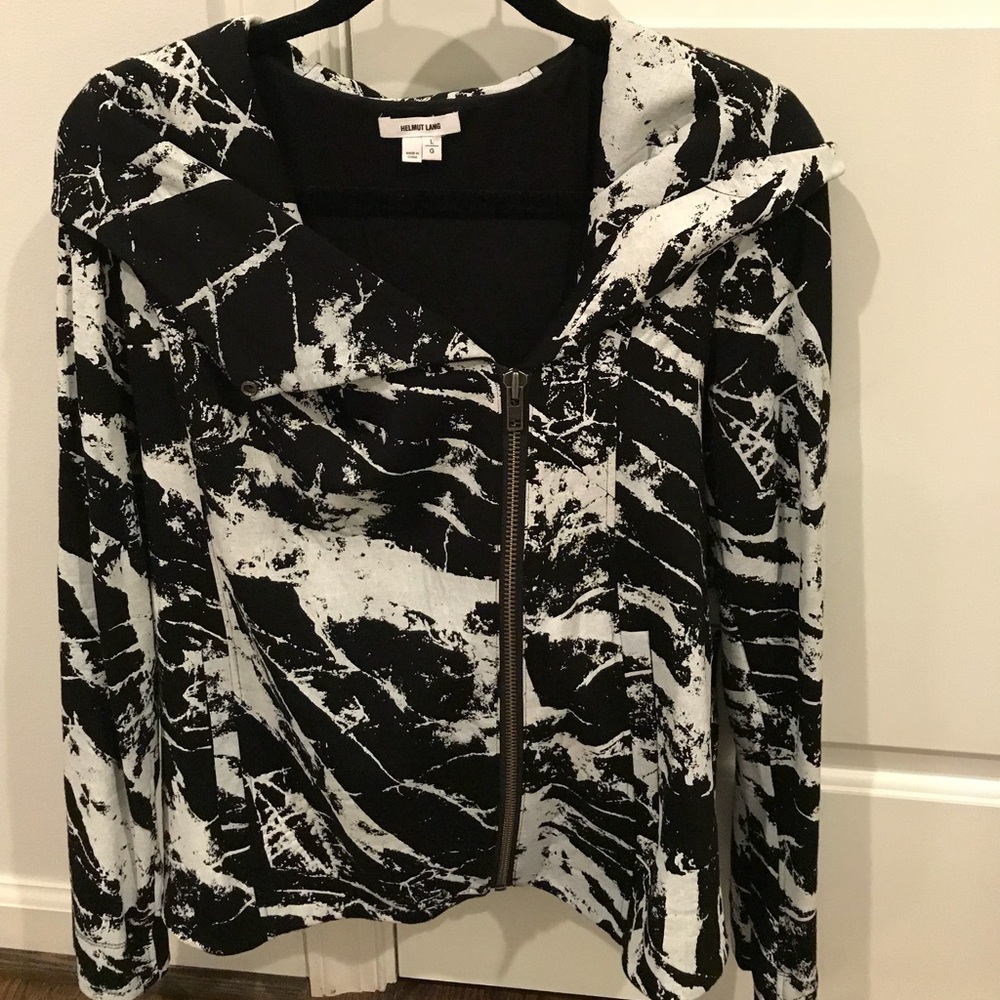Helmut Lang sweatshirt jacket with hood