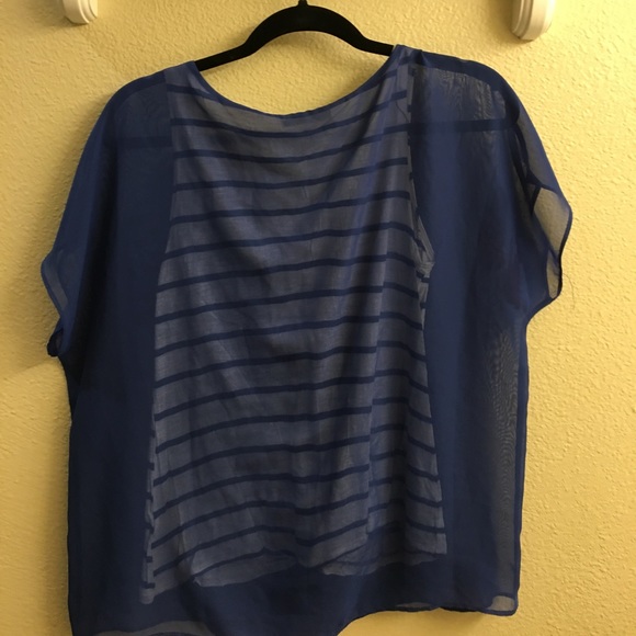 Blue top with stripped tank. - Picture 2 of 3