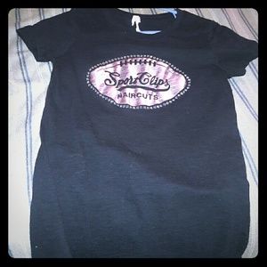 Bling sport clips football t-shirt