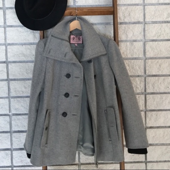Juicy Couture Gray Peacoat - Picture 3 of 4