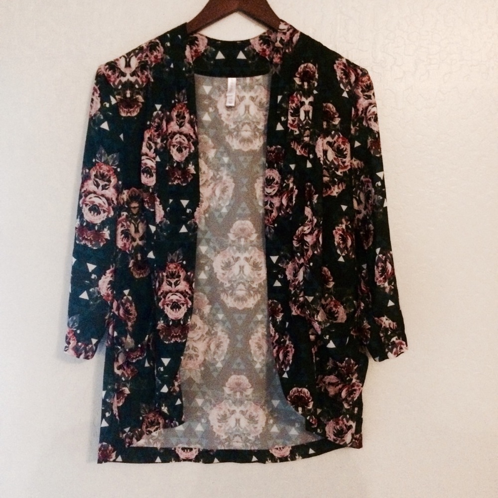 Bold Floral Print Blazer size Large
