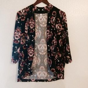 Bold Floral Print Blazer size Large