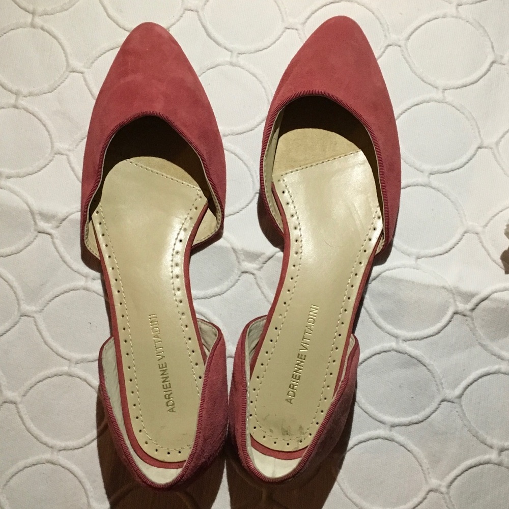 Adrienne Vittadini  rose pointy toe flats size 7