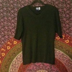 Ribbed Short Sleeve Sweater