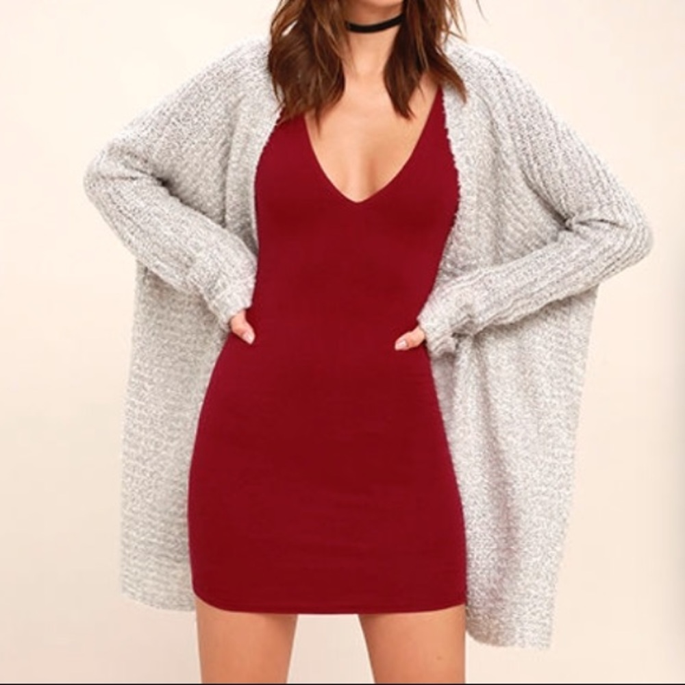 NWOT Tags long sleeve red dress