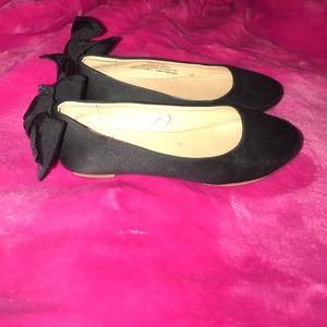 Crewcuts Girls' satin bow-back ballet flats