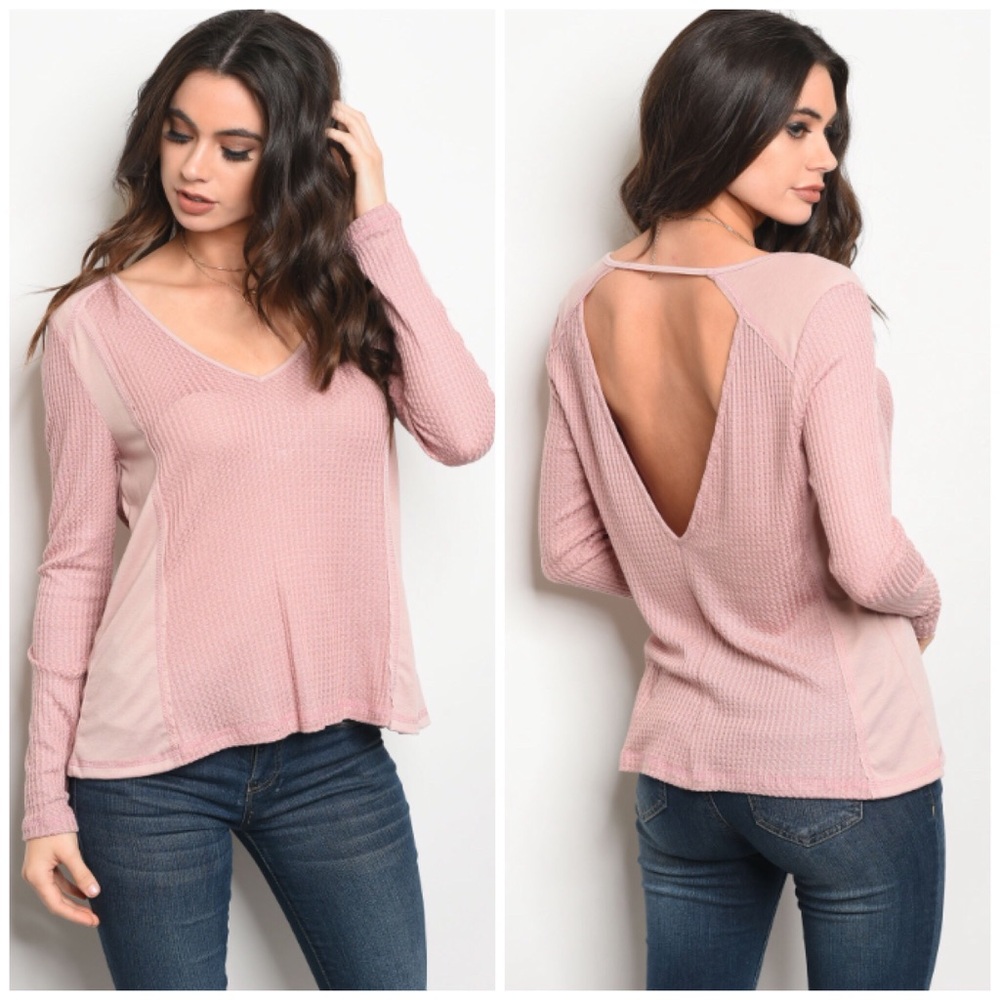 Woman's Fall Winter Pink Blouse Large Medium S