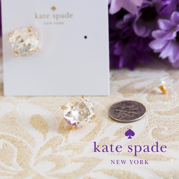 Kate Spade Stud Earrings with faceted crystals - Picture 3 of 6
