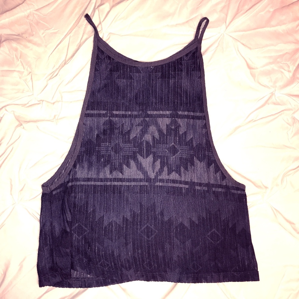 Grey Crop Top