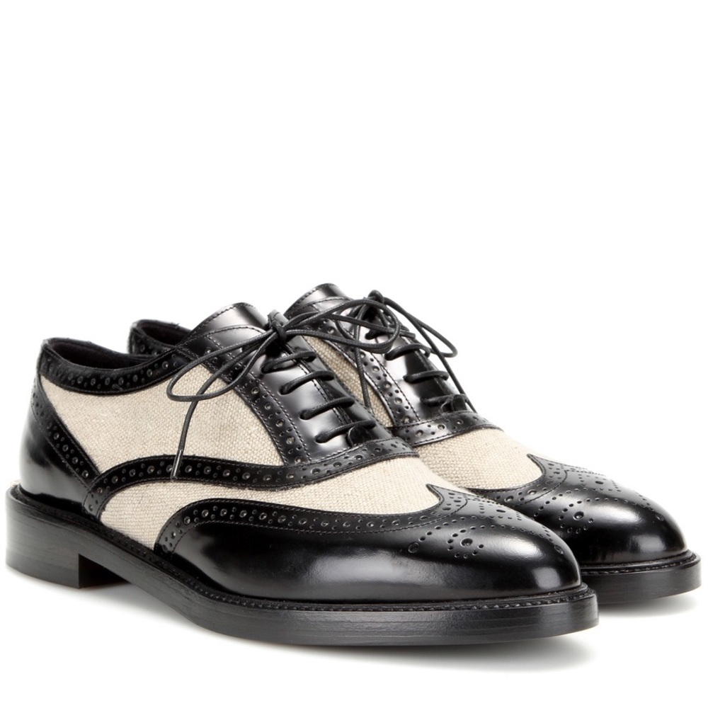 Burberry Canvas/Leather Wingtips