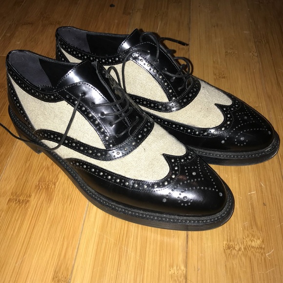 Burberry Canvas/Leather Wingtips - Picture 3 of 8