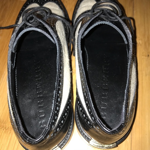 Burberry Canvas/Leather Wingtips - Picture 4 of 8