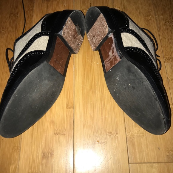 Burberry Canvas/Leather Wingtips - Picture 8 of 8