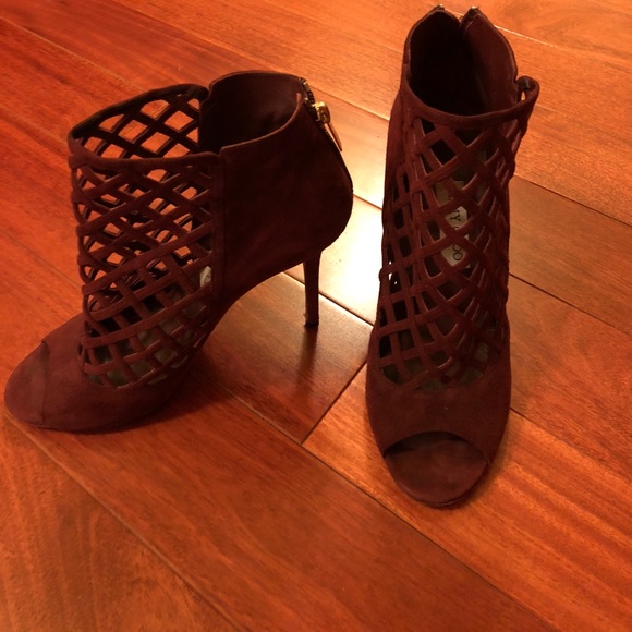 Jimmy Choo burgundy caged booties 41 11 - Picture 2 of 5