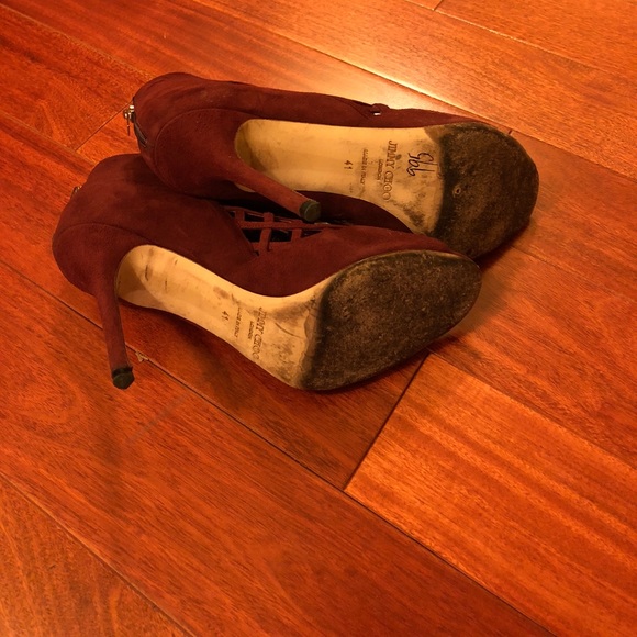 Jimmy Choo burgundy caged booties 41 11 - Picture 4 of 5