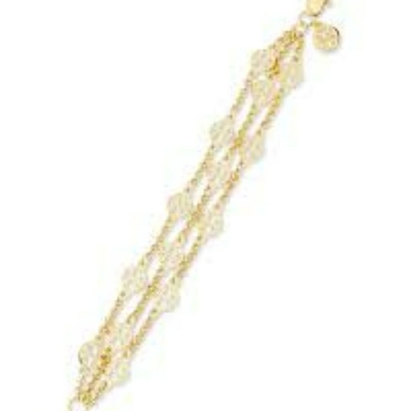 Tory Burch 3 Strand T Logo Bracelet Gold - Picture 4 of 6