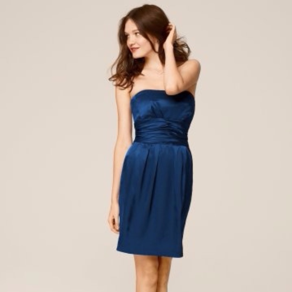David's Bridal Short Charmeuse Dress