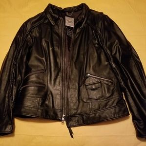 Official Harley Davidson Bling Leather Lined Coat