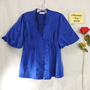 WORTHINGTON BLUE TOP. SIZE 8