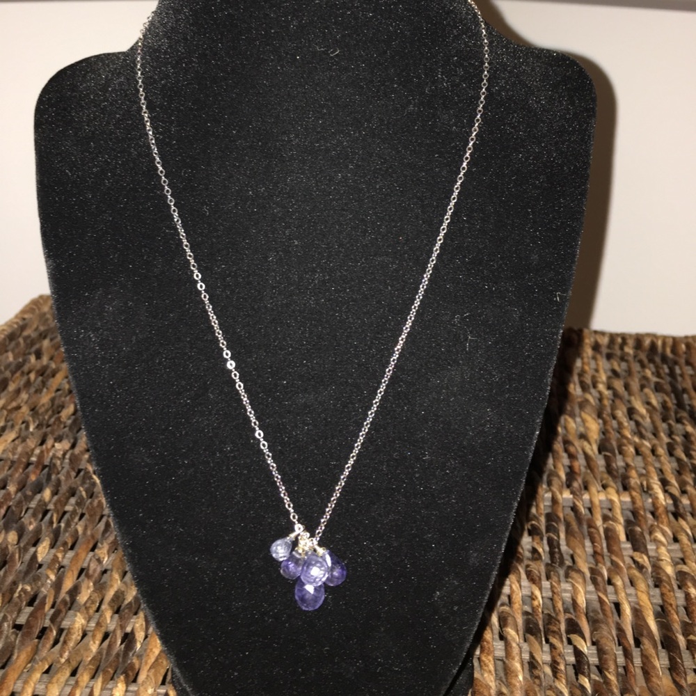 Purple gem necklace