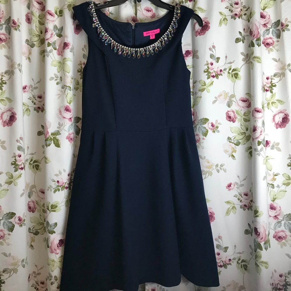 RESERVED. Betsy Johnson GEM NECKLINE DRESS