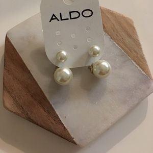Aldo pearl ear jacket earrings