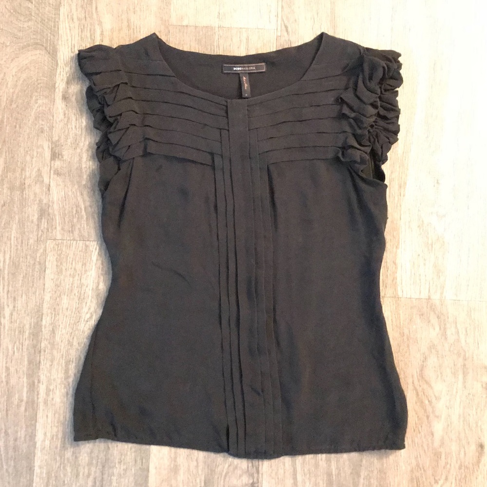 Black Ruffled Blouse
