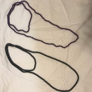 black and purple wrap necklaces