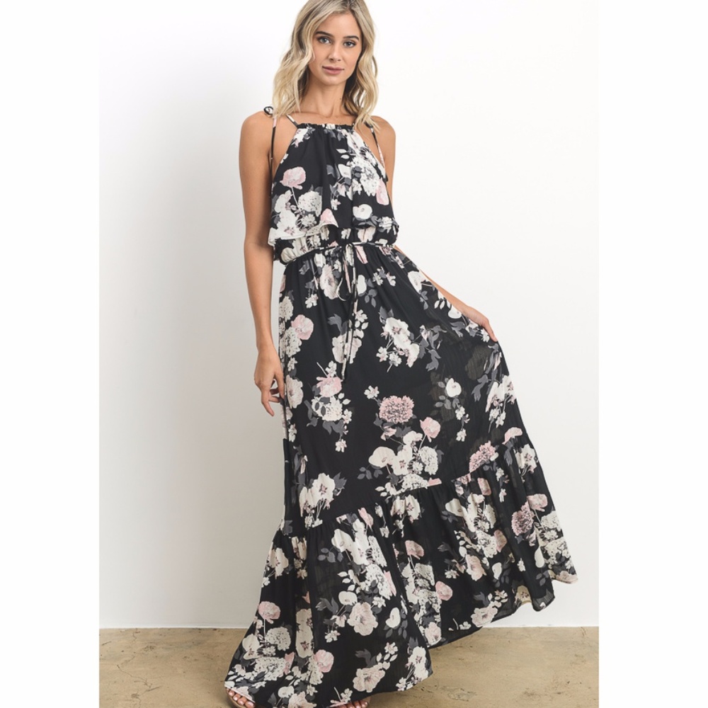 NEW Floral Printed Maxi Long Dress