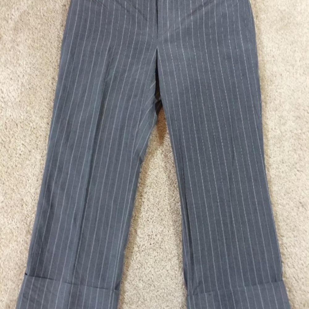Banana Republic 100% Silk Gray Knee Length Pants 4