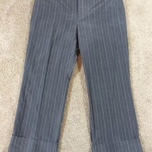 Banana Republic 100% Silk Gray Knee Length Pants 4