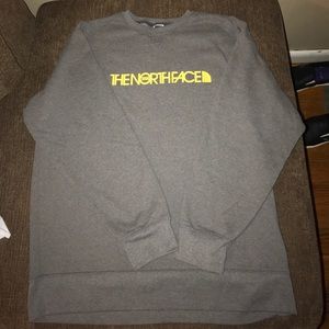 Grey “Northface” crew neck sweatshirt
