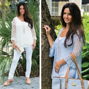 Simply Noelle Crochet Olive Sweater Size Small