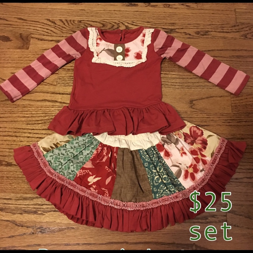 2 pc Persnickety top & skirt
