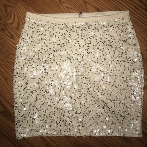 Fitted Gold Champagne Skirt
