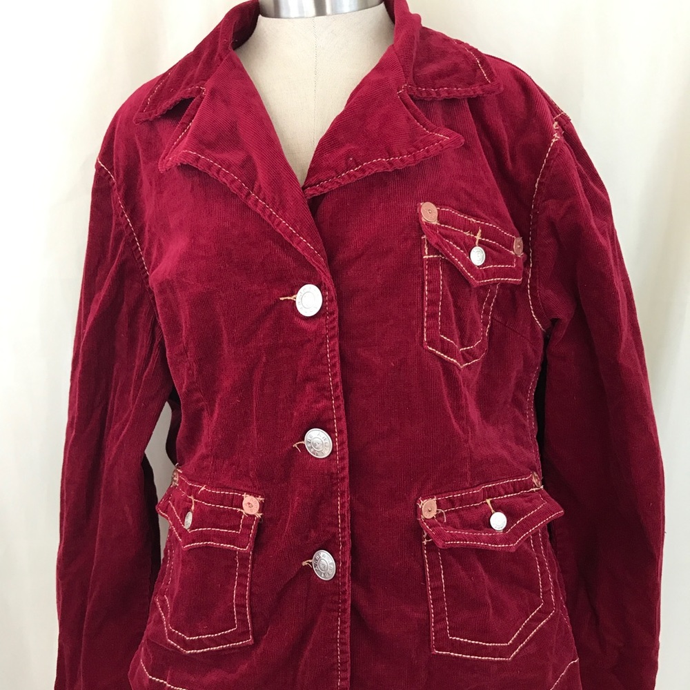 Annva Women's Corduroy Red jacket size XXXL