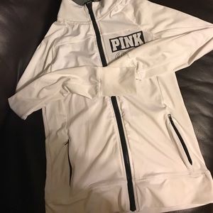 Victoria secrets PINK white ultimate zip jacket