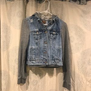American Eagle Jean Hoodie Jacket